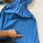 Vintage Southwest Navajo embroidered off shoulder cotton peasant sleeve … Blue Size undefined Photo 11