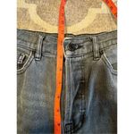 PacSun  high rise straight denim jeans size 24 charcoal wash distressed Photo 7
