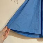 Abercrombie & Fitch Plunge Front Puff Sleeve Babydoll Mini Dress Blue Medium Photo 4