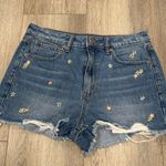American Eagle  Mom Short Floral Embroidered Size 4 Photo 3