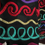 Maggy London Vintage Embroidered Ribbon Art To Wear Blazer Jacket Size 10 Med M Photo 2