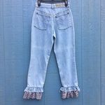The Ragged Priest Women's Size 28 Gingham Ruffle Hem Savanna Jeans Photo 5