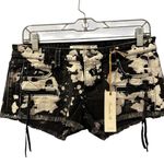 Franky B. NWT Battlefield Odyssey Shorts Low Rise Black White Size 26 Casual New Photo 1