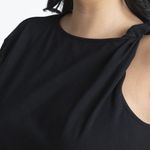 Eloquii  Twist Shoulder Tee Black Size 18/20 Photo 1