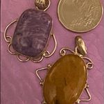 Amethyst Two 925  & Jasper Pendants Photo 2