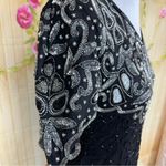 Laurence Kazar Vintage Black Silk Beaded Gown Photo 4