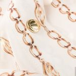 Chloé Silk Chain Print Seedpearl Beige Blouse Photo 3