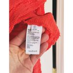 Urban Outfitters Textured Quarter Henley Sweater Small Red Cropped Cozy Holiday Photo 4