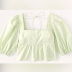 Abercrombie & Fitch Abercrombie green spring peplum top Blouse Photo 0