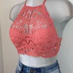 PINK - Victoria's Secret VS Pink ROSEY LACE PADDED PUSH UP BRALETTE HIGH NECK HALTER NECK BRA Size Small Photo 0