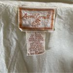 April Cornell Cream Crinkle Satin Sleeveless Midi Dress Sequin Embroidery Large White Photo 7