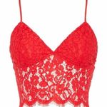 Bardot  Sienna Red Lace Bralette Crop Top Photo 0