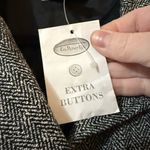 Talbots Long Coat Gray Herringbone Lined Lightweight Acrylic NWT Vintage 16W Photo 3