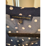 Adrienne Vittadini  Woments Blue and White Polka Dot 3/4 Sleeve Size Size S Photo 2