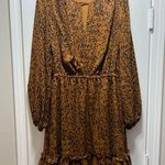 INC International Concepts Dress Printed Keyhole Dress Size Medium Black Photo 1