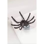 New Fashion Black Spider Pearl Earring Trendy Personality Dark Style Halloween E Photo 3