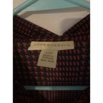 appleseed's  Womens Plaid Blouse Size  Petite  12 Red Multicolor Button Up Photo 2