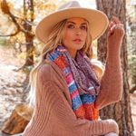 VICI JENESIS STRIPED SCARF - ORANGE COMBO Photo 0