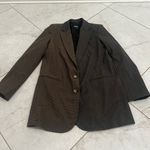ZARA  Brown Mixed Check Oversized Blazer Size XS Photo 0