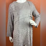 Unbranded Plaid Long Sleeve Dress Size 42 Made In Turkey. Gray Photo 7