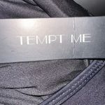 Tempt Me  Black One Piece High‎ Neck Monokini Swim Suit Size Medium NWT Photo 2