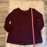Soft Surroundings Cerulean crossover keyhole stretch top burgundy M Photo 6