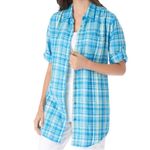 Woman Within  Linen Blend Button-Front Shirt size 18/20 plus size Photo 11