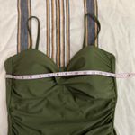 Relleciga Swimsuit Womens XL Green One-Piece Ruched Adjustable Straps Chic Trendy Photo 6