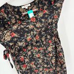 Monday Fun Amiyah Tie Sleeve Blouse Size Small Black NWT Photo 5