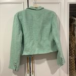 ZARA Aquamarine Textured Weave Cropped Jacket L Photo 3