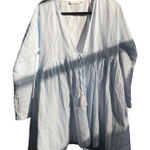 Roller Rabbit Striped Open Blue Tunic Mini Dress Medium Preppy Scandigirl Beach Photo 0