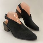 Lucky Brand  Women's 8M Lideton Black Perforated Leather Slingback Sandals Shoes Photo 0