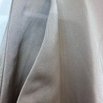 One 5 One Satin pull on Beige dress pants straight tapered leg Pockets size L NWT Photo 3