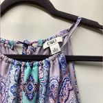 Cato  halter dress. Lavender and teal. Medium Photo 6