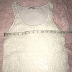 EXPRESS  Dressy Women’s Ivory Translucent Sequin Long Tank Top Photo 5