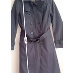 Brooks Brothers  Women’s wool / cotton Classic Trench Coat Navy Blue size 4 Photo 2