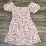Sweet Rain  Floral Pink Dress with Puff Sleeves Photo 0