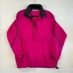 Pacer Vintage Nylon Neon Pink Windbreaker Pullover Jacket Women’s Medium Anorak Photo 0