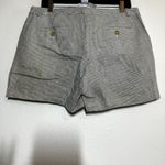 Banana Republic  Linen Paper Bag Shorts Striped Tie Waist Flat Front Gray 10 Photo 4