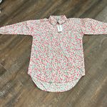 NEW Neon Rose oversized dad shirt in‎ pink ditsy floral Size XSmall Cottagecore Photo 1