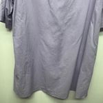 Embroidered Button Front High Low Women's Purple Tunic Size XL Short Sleeve Photo 7