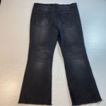 Risen Wide Ankle Flare Jeans Black 38”x28” Mid Rise Distressed Raw Hem‎ Stretch Size undefined Photo 6