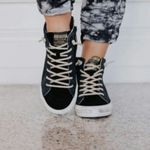 Vintage Havana Vintage Lockwood High Top Havana's Black Suede with Gold Sequin "V" Size 8.5 Photo 2