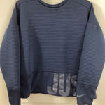 Nike  Women's Navy Ribbed Sweatshirt Photo 0