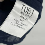 Tobi 2/$30  Shorts High Waisted Embroidered Scalloped Hem Gauzy Lightweight Blue Photo 4