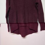 Madewell  Wafflestitch Turtleneck Sweater Maroon Burgundy Wool Aloaca Blend Sz S Photo 2