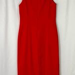 HW Collections | Vintage Red Sleeveless Dress Made in USA Long Scoop Neck 12 Photo 6
