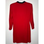 Jones New York 1980s  Red & Black Collar 100% Wool Dress USA Made small Photo 3
