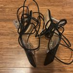 Mach & Mach  Crystal Square Vinyl & Leather Sandal size 37 Photo 3