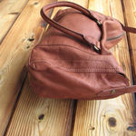 NWT American Leather Company Soft Leather Satchel Tote Shoulder Bag Brown Photo 3